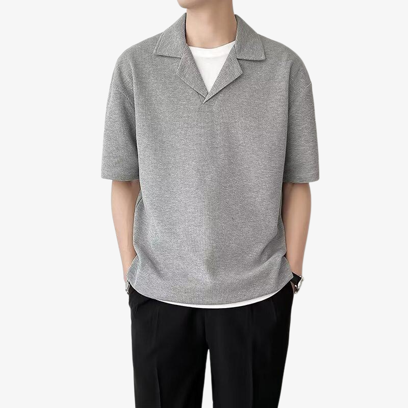 남자 여름 캐주얼 와플 반팔티셔츠 아이스 반팔티셔츠 남자 여름 와플 반팔티셔츠 아이스티셔츠