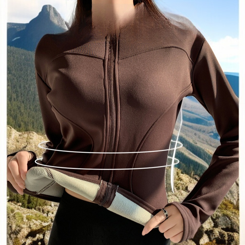 여성 다운 코트 가을 겨울 슬림 상의 긴팔 요가 피트니스 코트 러닝 보온 코트