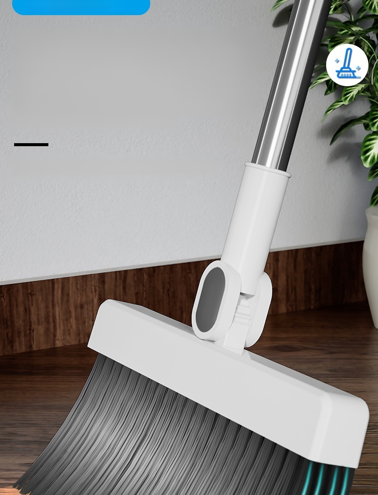 Compact broom and dustpan set for kitchens and living spaces