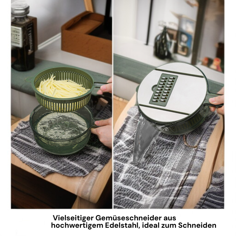Multifunktionaler Gemüseschneider aus Edelstahl für die Küche