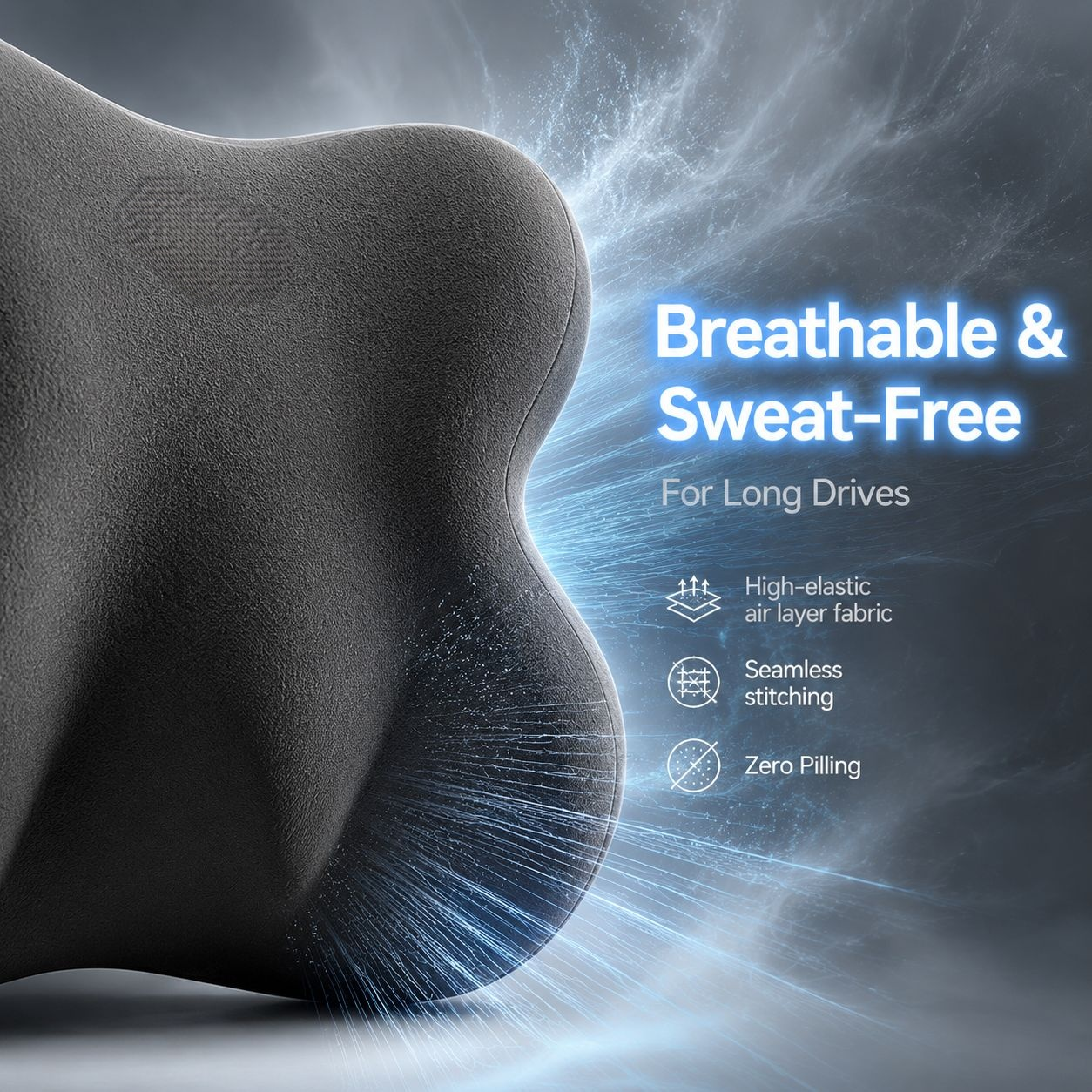 Comfortable Lumbar Support Memory Foam Car Cushion