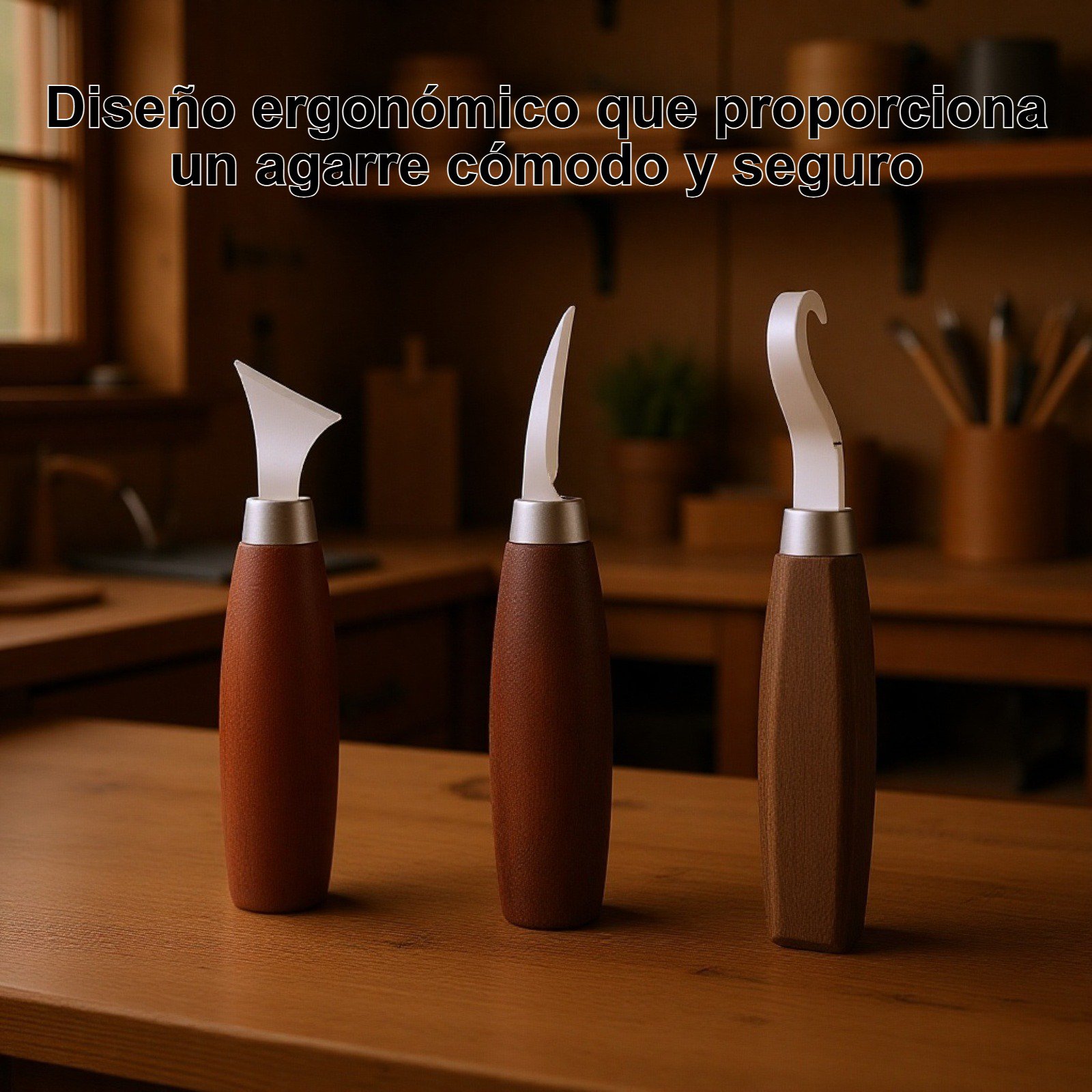 Set completo de herramientas para tallar madera