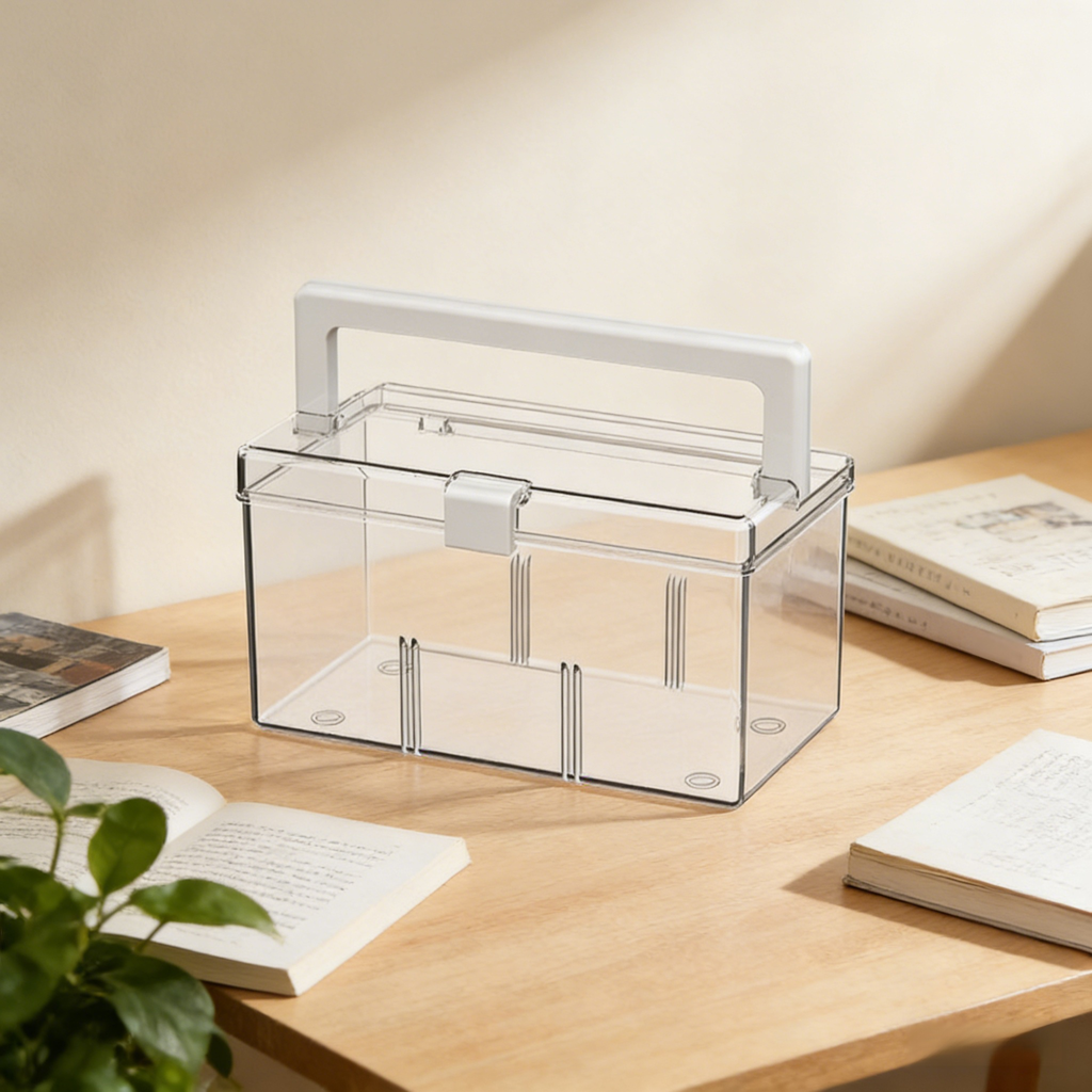 家用透明藥箱小型收納盒