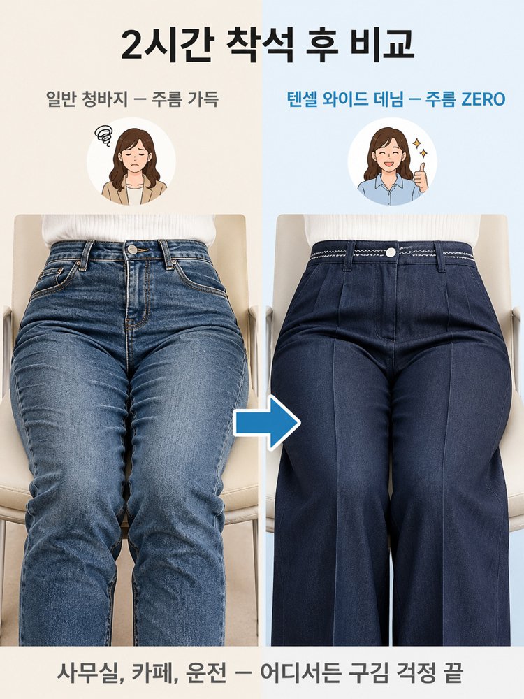 쿨링 텐셀 와이드 데님 팬츠