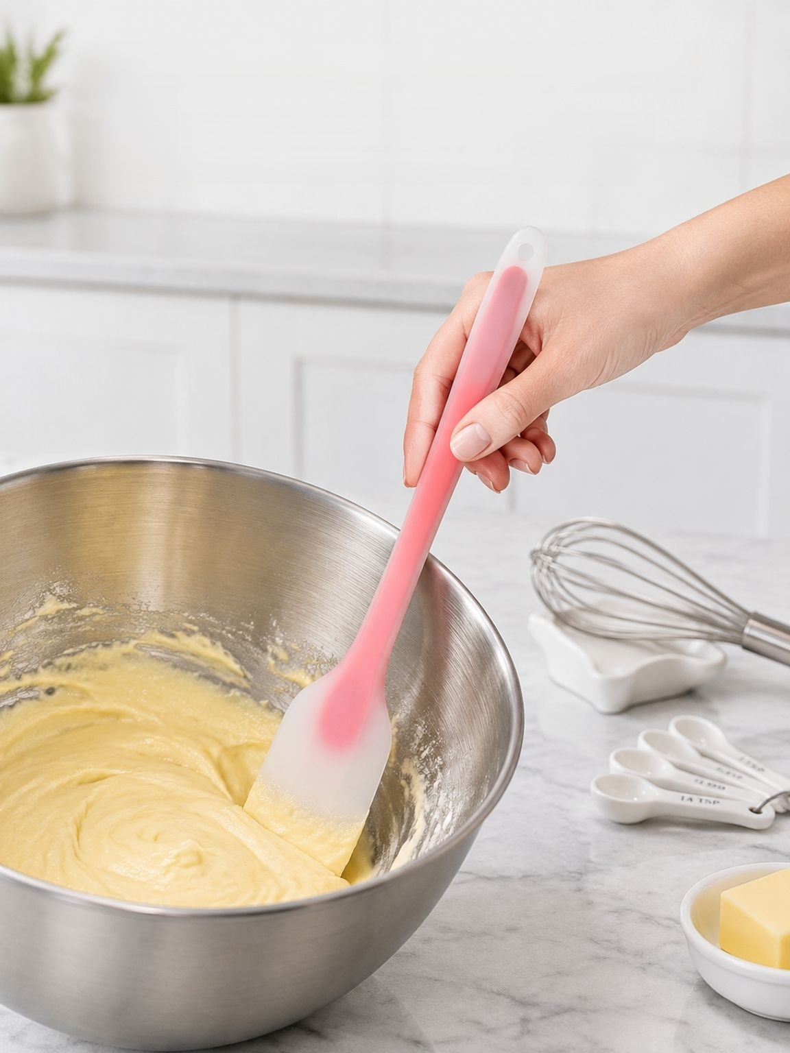 Backzubehör zum Schaben und Rühren von Kuchenteig