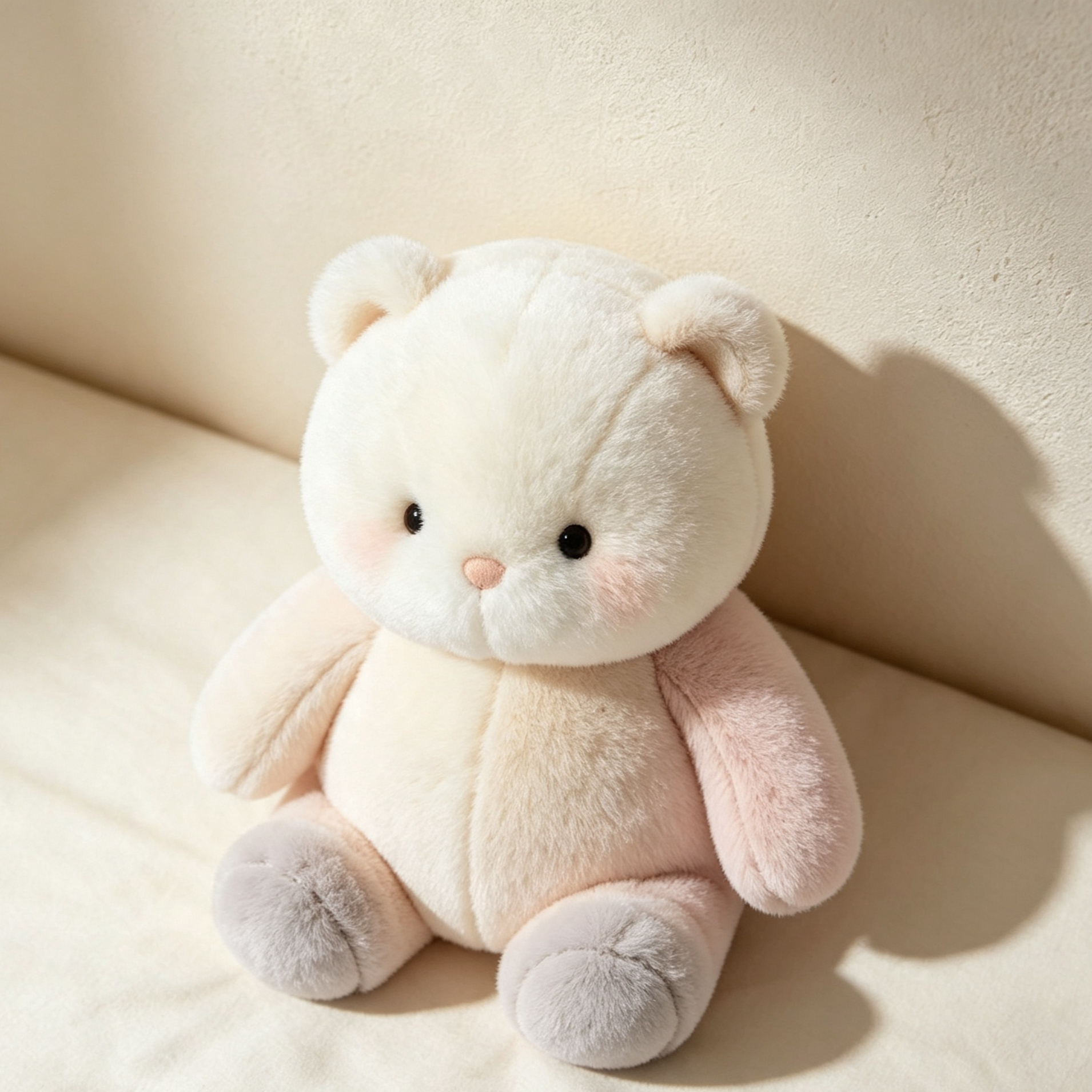 Color-blocked plush bear