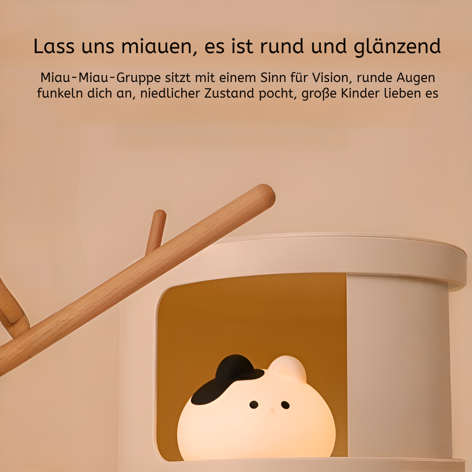 Schlafzimmer Katzen-Nachtlicht mit Augenschutz