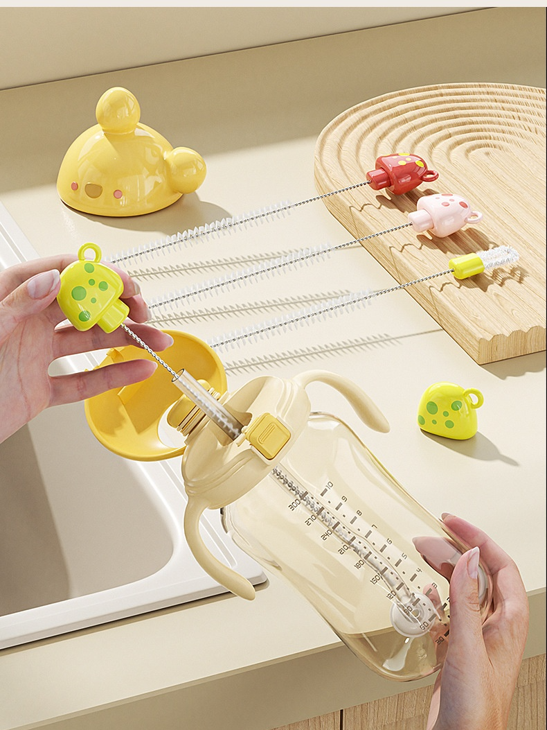 Heart Mug Cleaning Brush dual purpose for cup and bottle