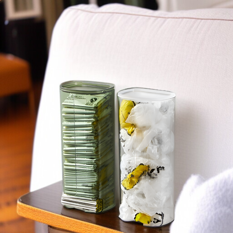 高級な壁掛け式ゴミ袋収納ボックス、透明な下着と靴下オーガナイザー、穴あけ不要。