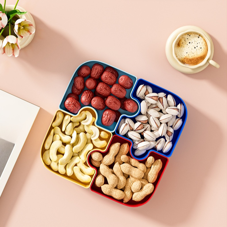 Creative Puzzle Fruit Plate for Living Room Coffee Table