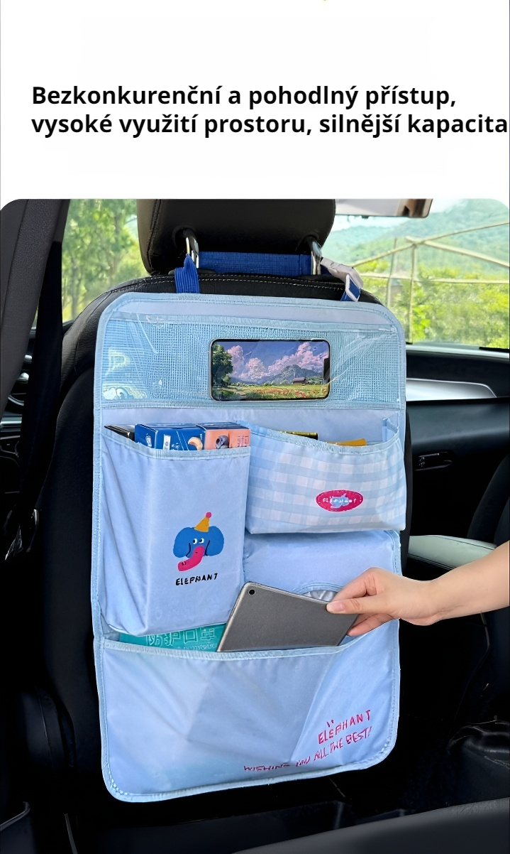 Závěsná taška s více kapsami na drobnosti