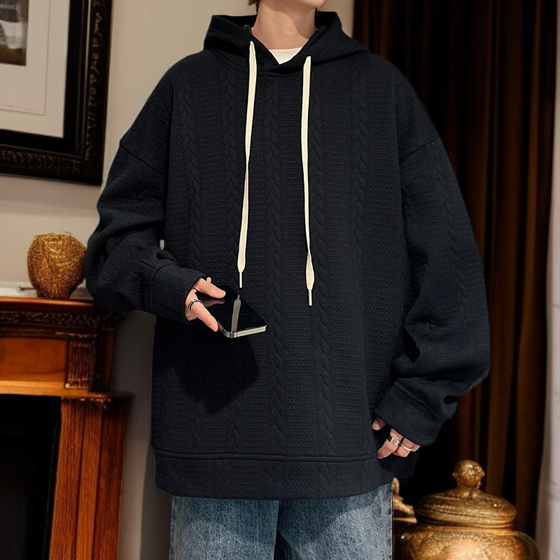 フード付きスウェットシャツメンズ春ルーズカジュアル長袖トレンディブランドオーバーサイズ秋カップルコート
