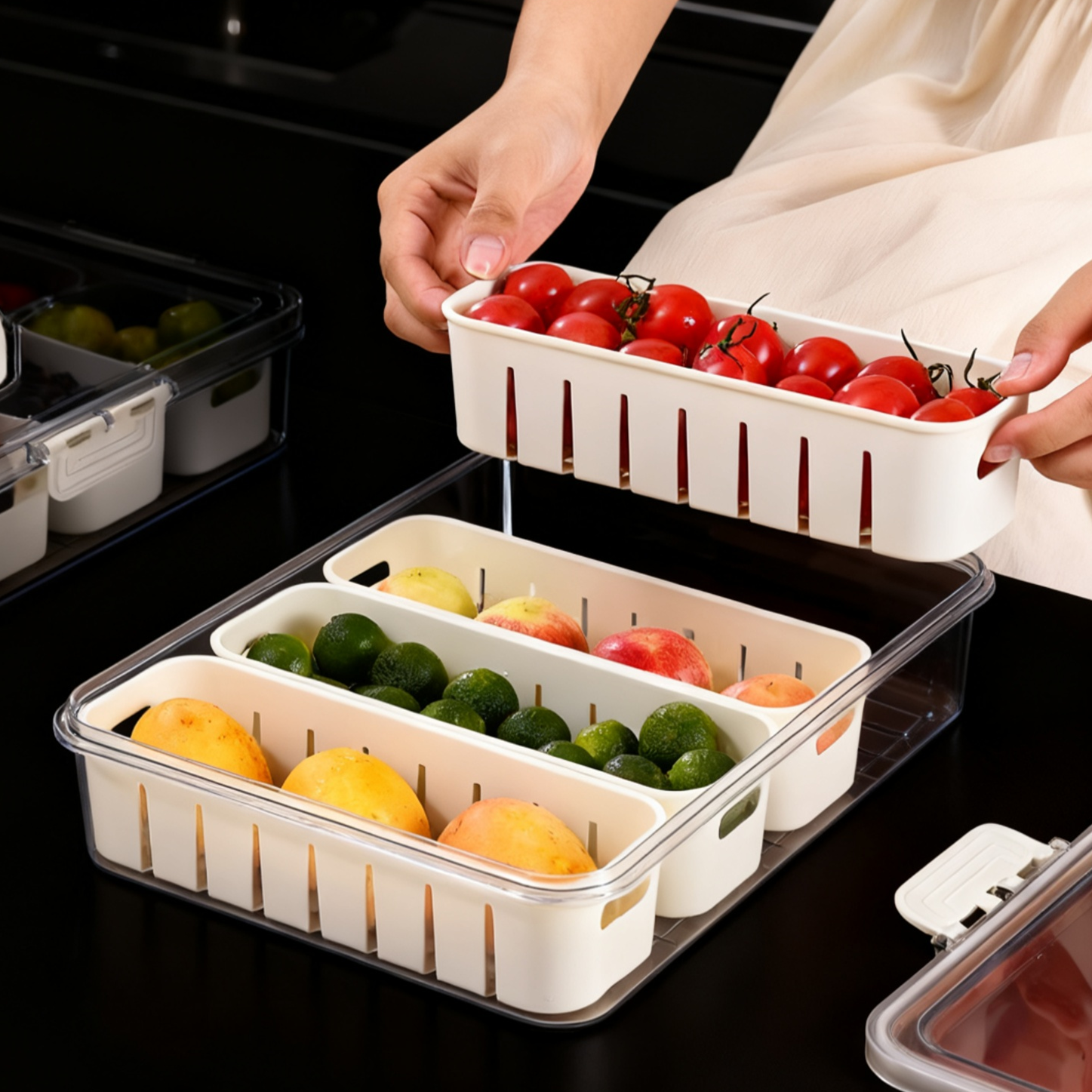  Heart-Shaped Salad and Fruit Fresh-Keeping Container
