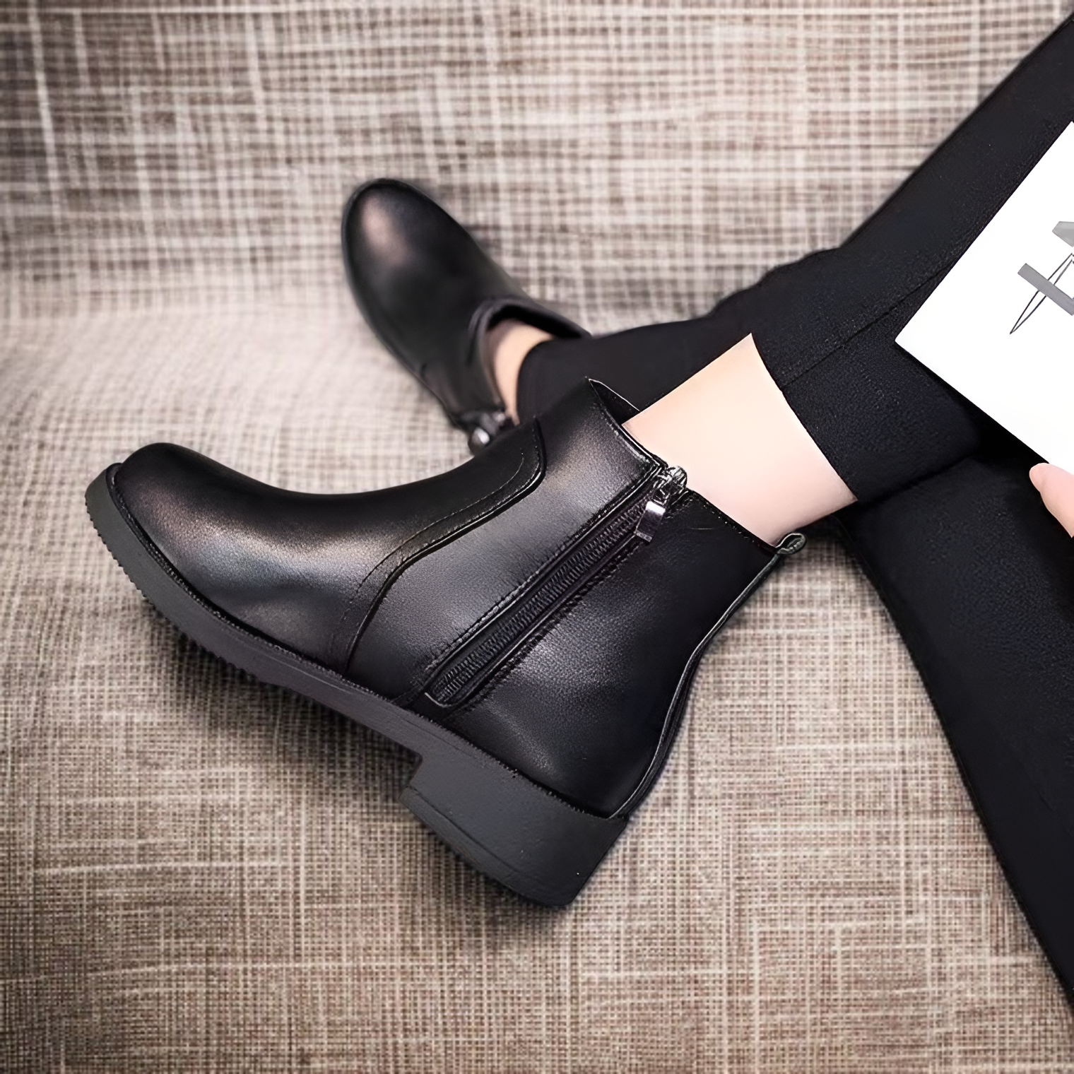 ブーツ レディース ショートブーツ 2024年秋冬新作 チェルシー スノーブーツ フラット