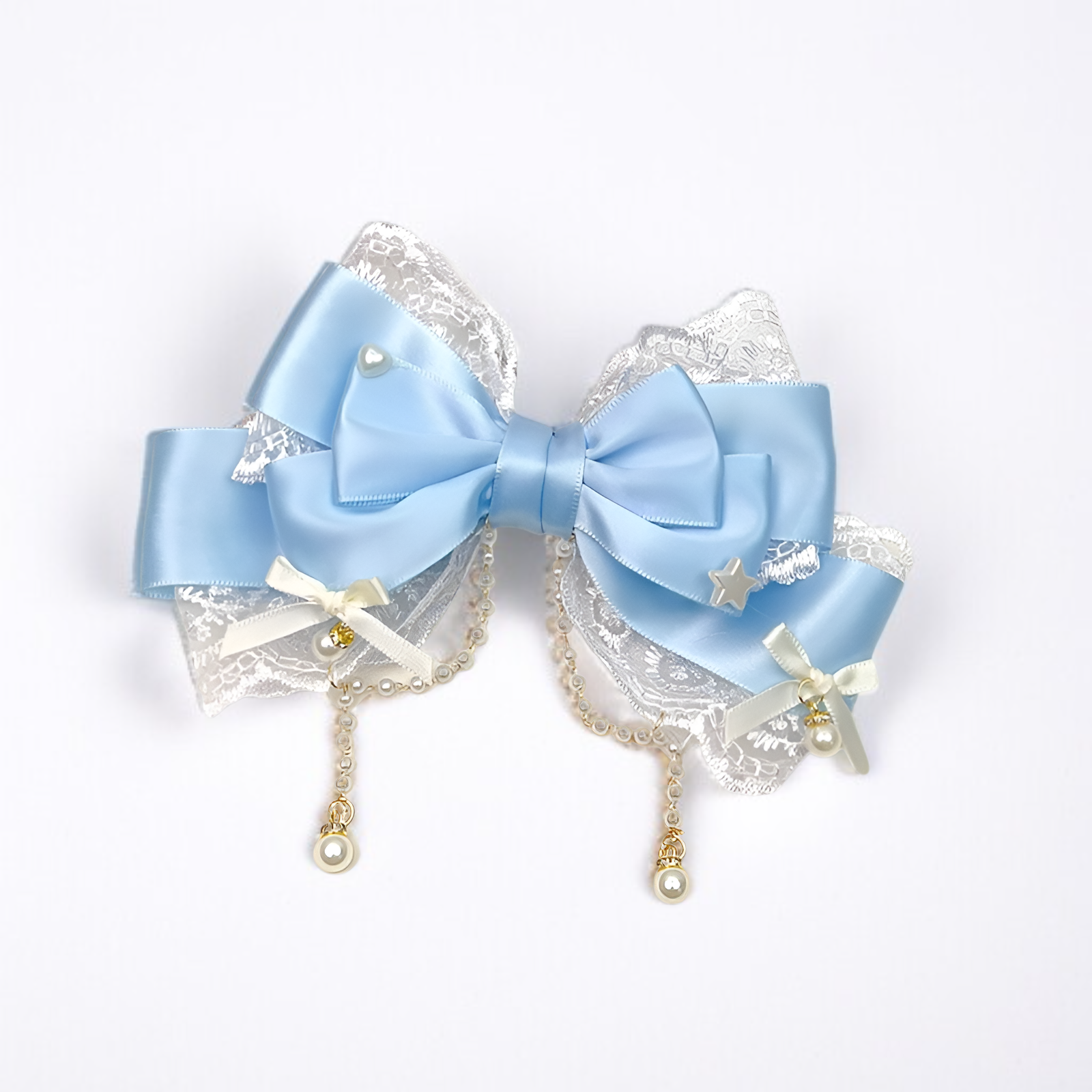 蝴蝶結蕾絲髮夾