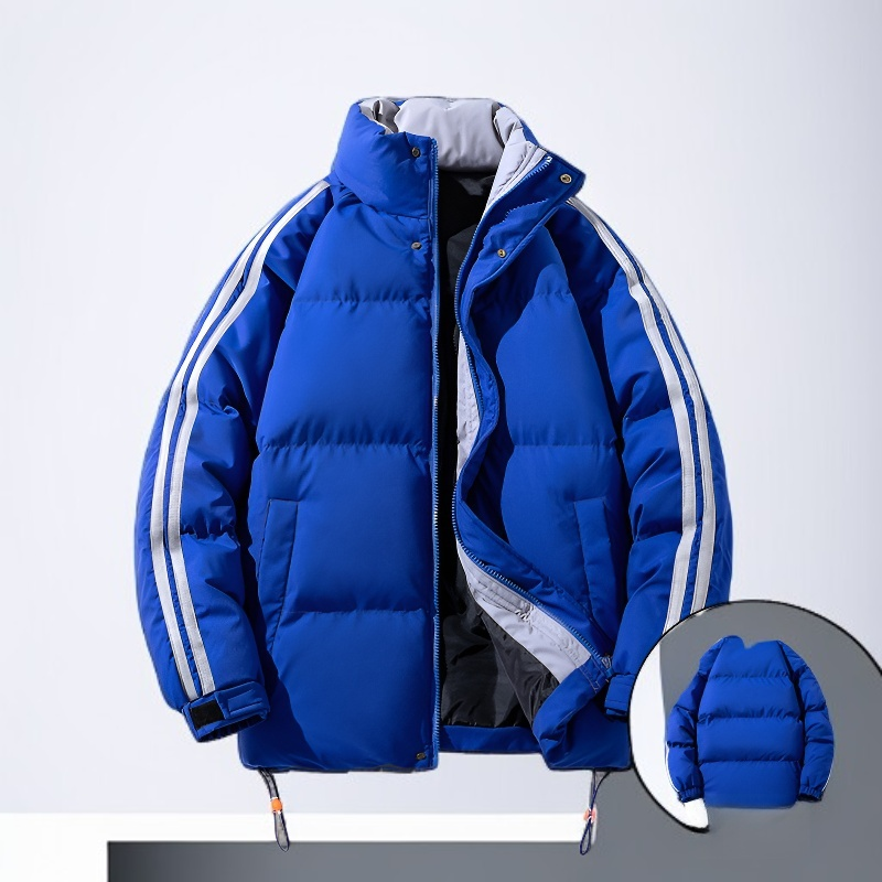 커플 기모 패딩 남 겨울 스탠드 넥 베이커리 순면 패딩