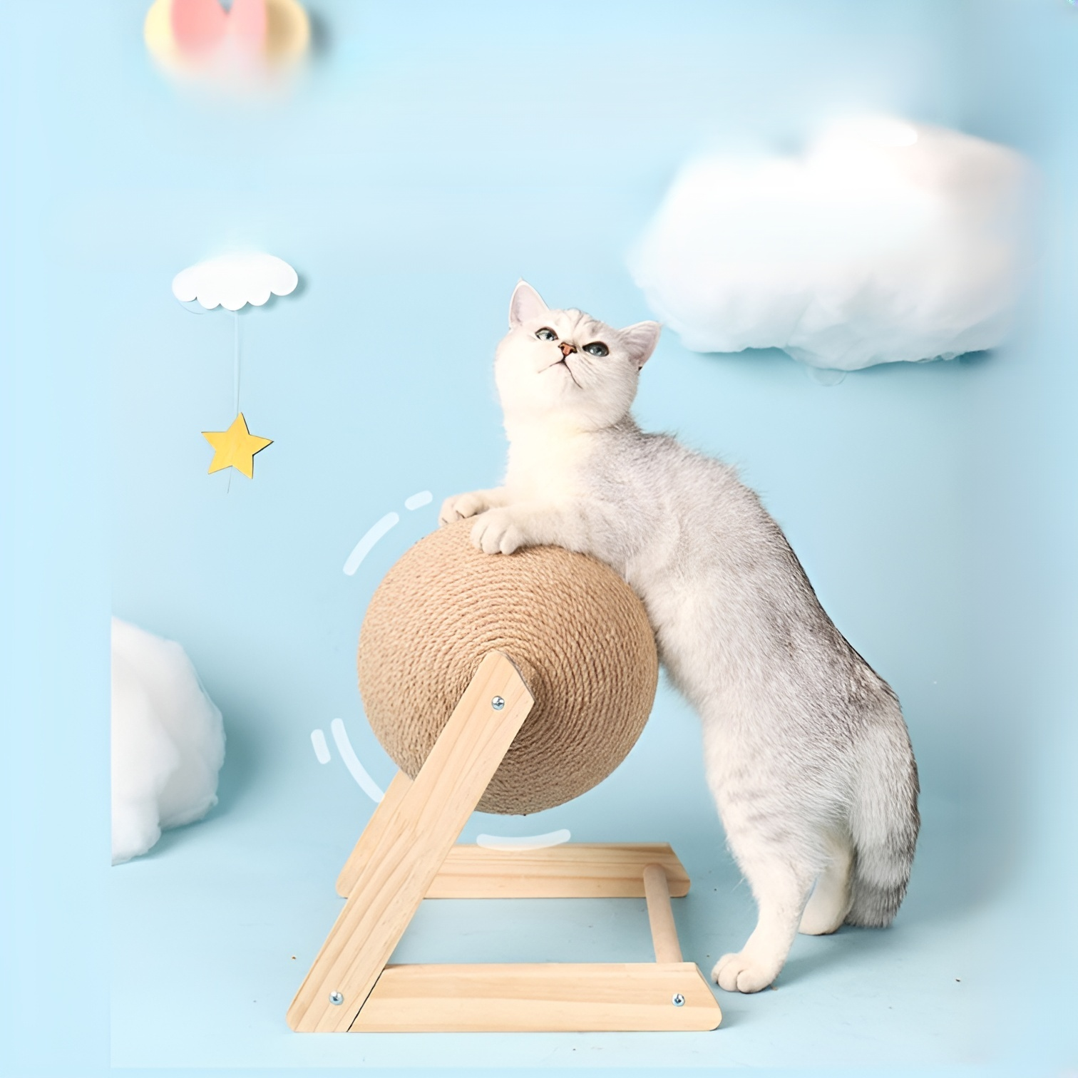 Katzenkratzball aus Sisal für Kratzbretter – langlebiges Katzenspielzeug ohne Abfall