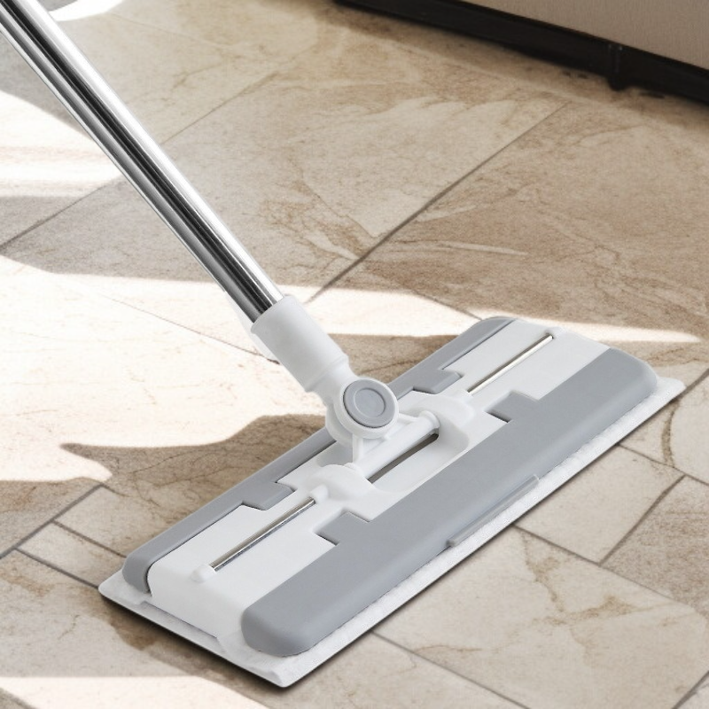 交換可能なハンドフリーモップ ウェット ドライ静電気除塵モップ レイジーモップ ホームクリーニング 交換可能な使い捨てモップ