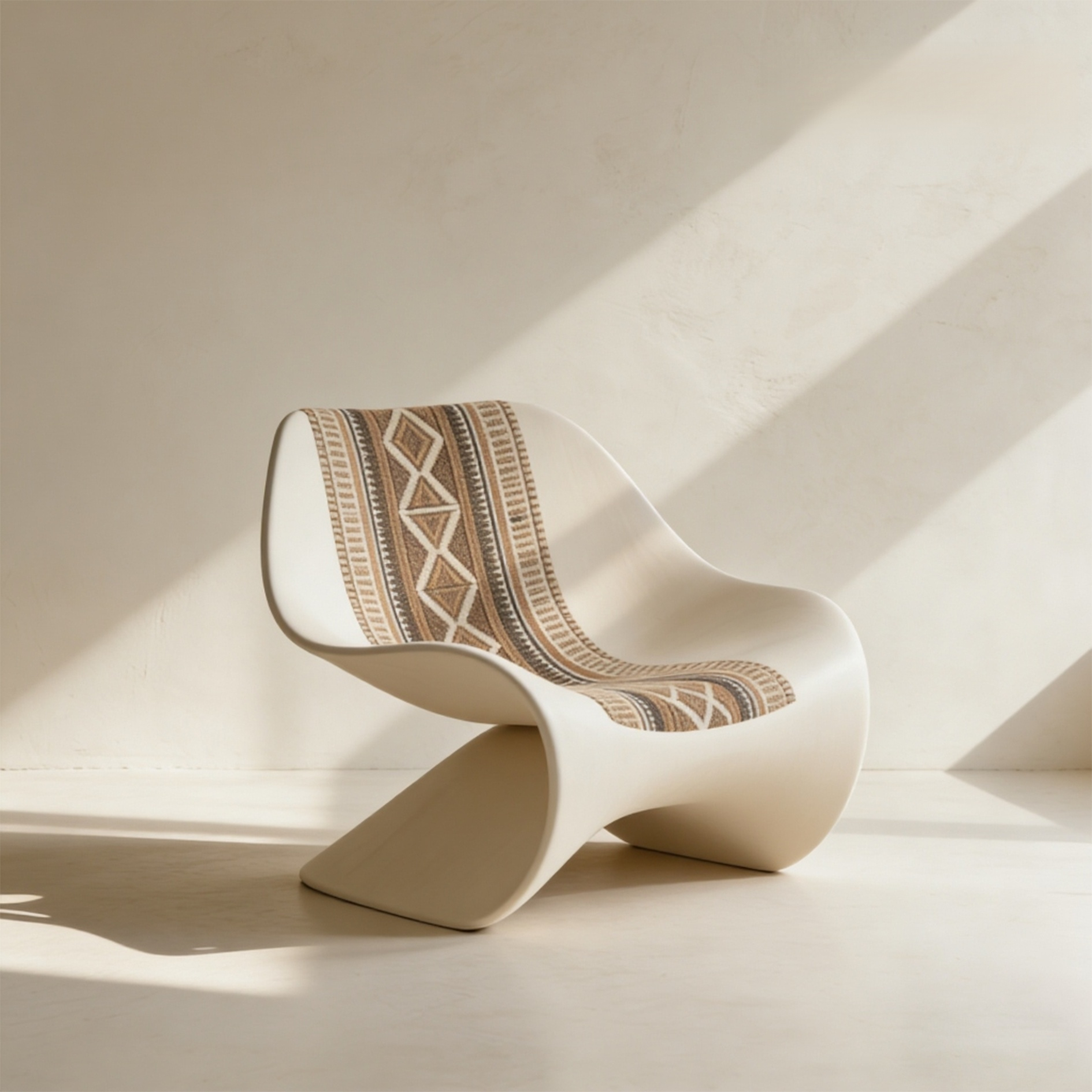 曲線型編みプラスチックチェア