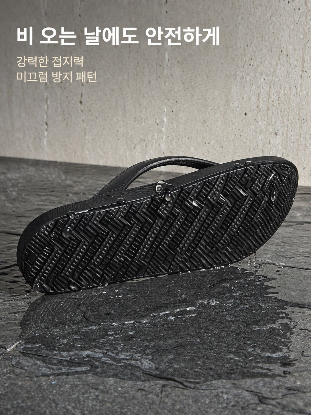 여름 해변에서 남성 쪼리 활용 예시