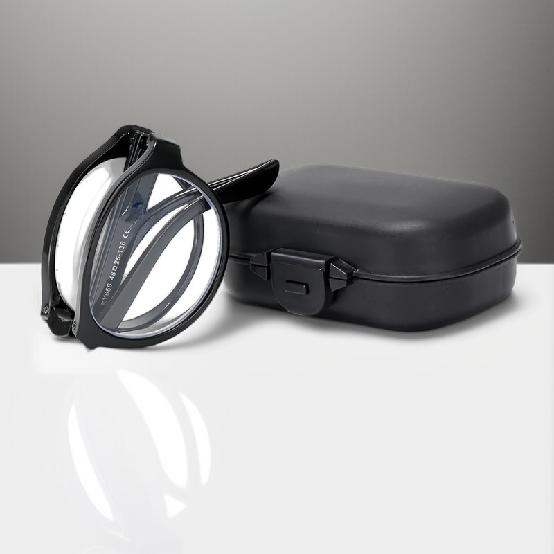 Vista lateral de gafas de lectura plegables ligeras