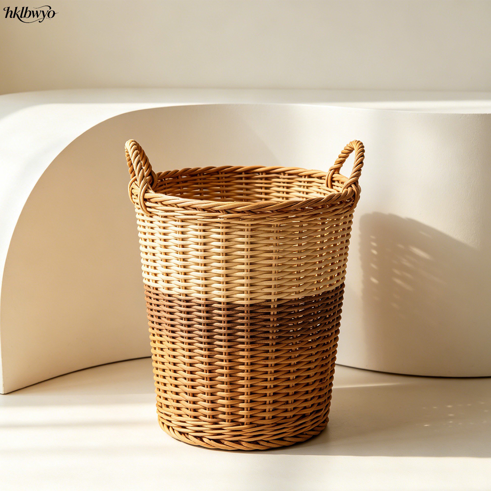 Gradient rattan storage buckets (3 pieces)