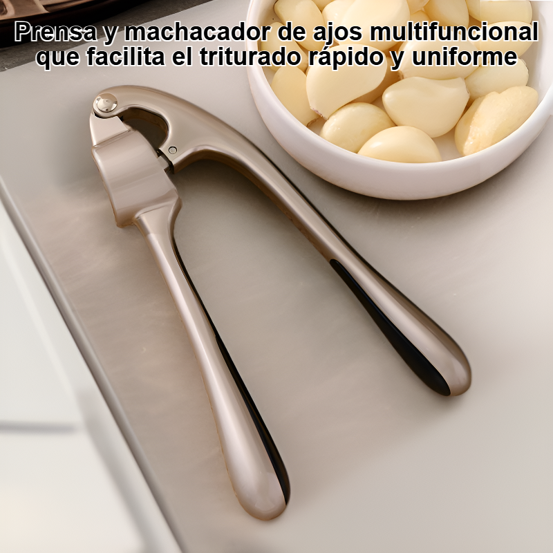 Prensa y machacador de ajos multifuncional para el hogar