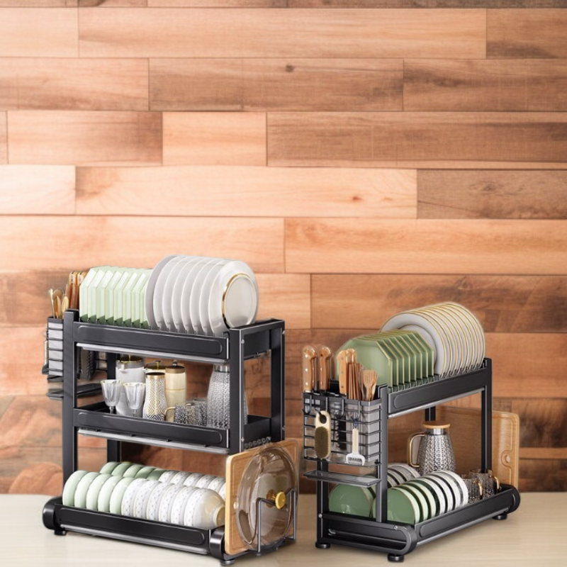 高耐久ステンレス素材の食器ラック