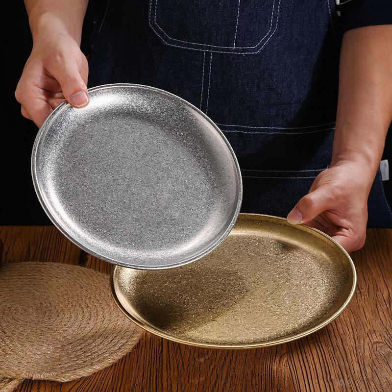 Runde Edelstahlschale