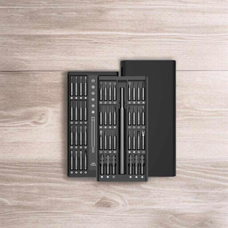 Kompaktes Multifunktions-Schraubendreher-Set mit magnetischem Edelstahl-Organizer