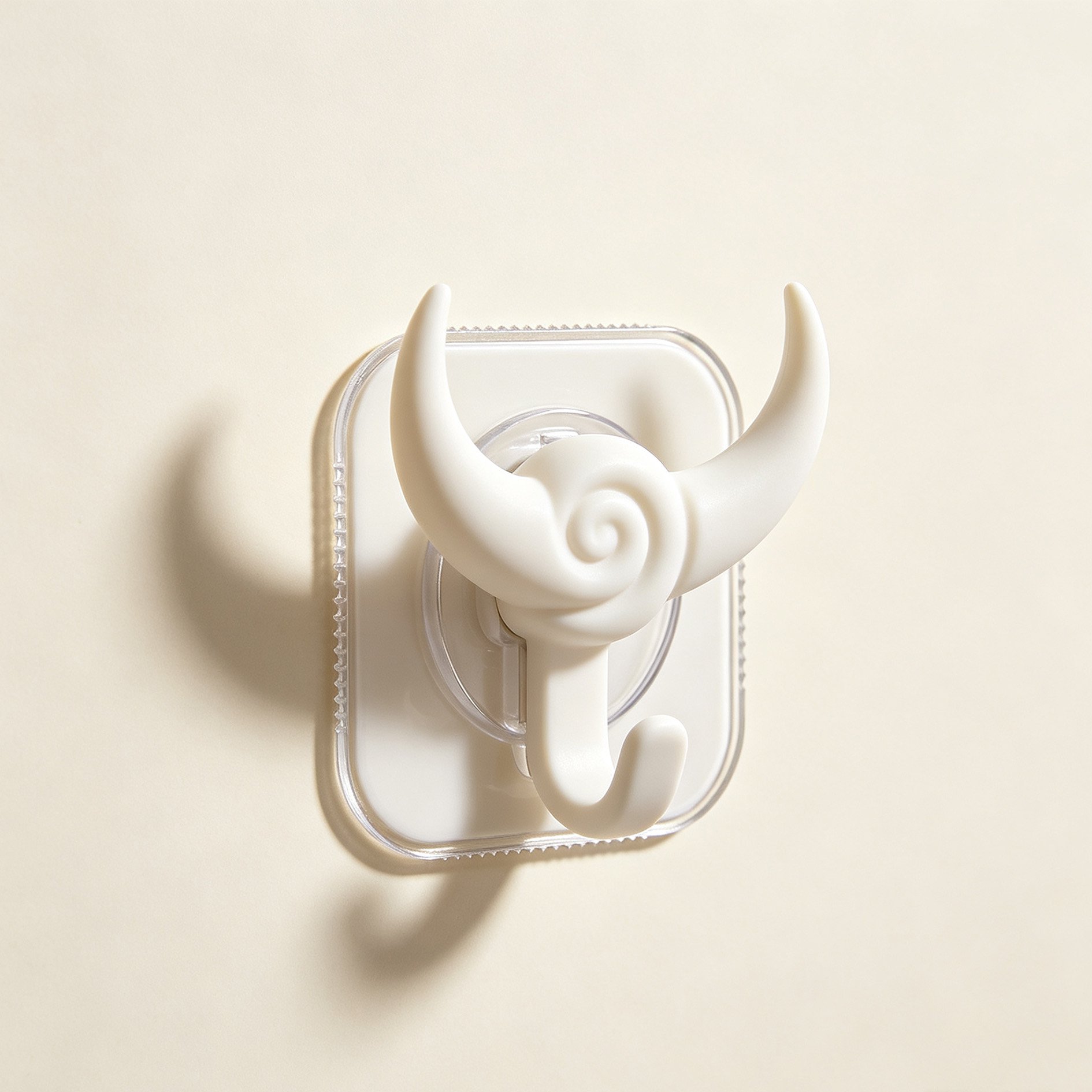 Crescent Moon Swirl Hook hanging on a wall