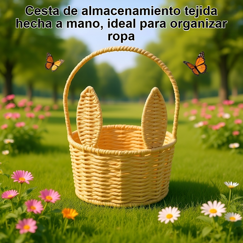 Cesta de almacenamiento tejida
