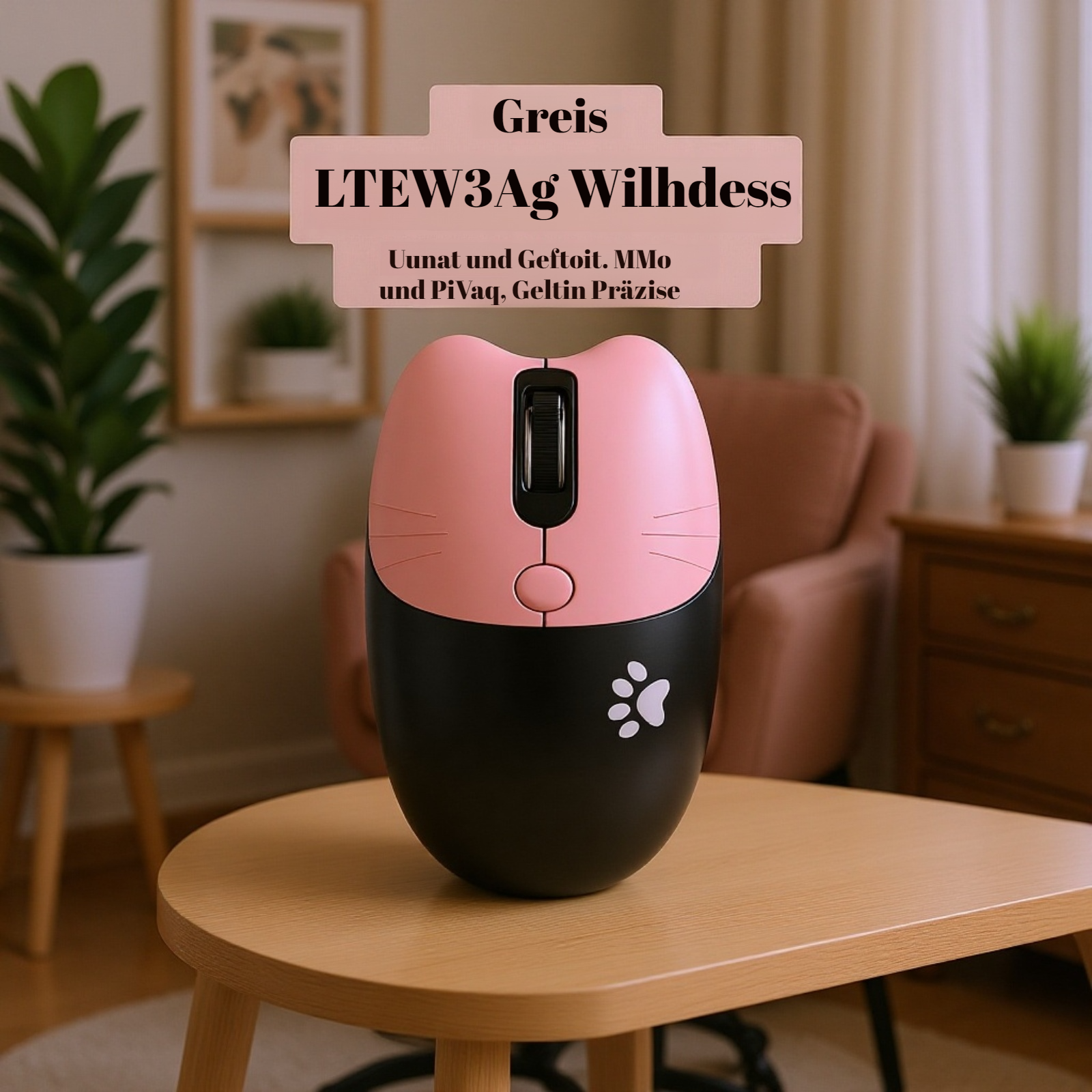 Niedliche tragbare kabellose Maus für Mädchen Büro