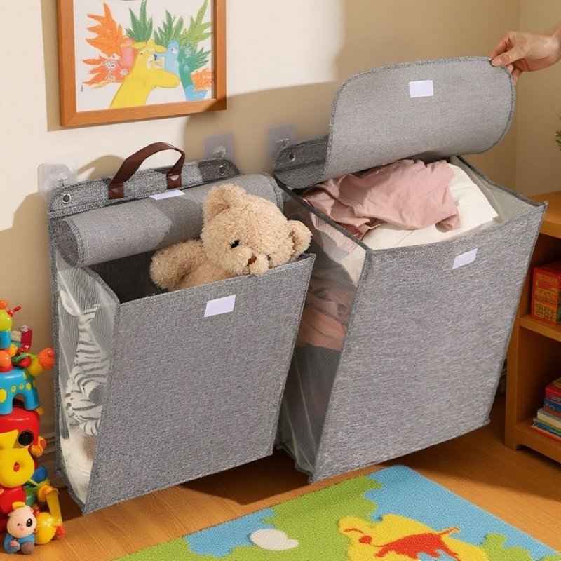 Haushaltskorb für schmutzige Kleidung mit großem Fassungsvermögen,