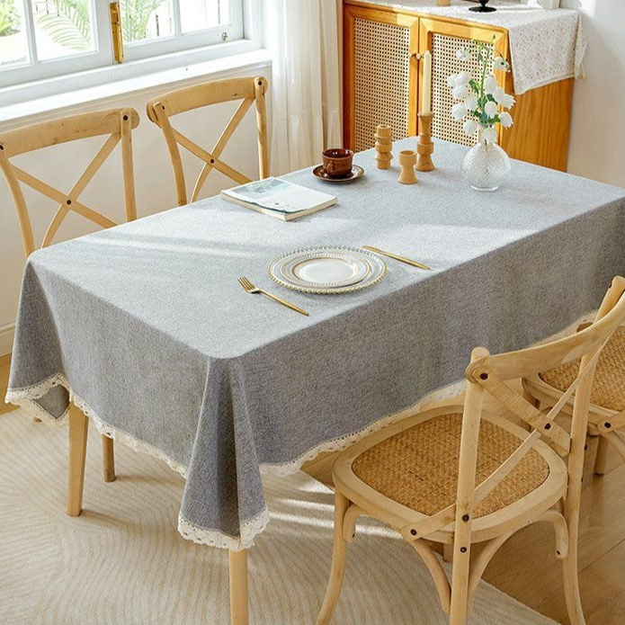 防水棉麻桌布 長款家用桌巾 不可水洗