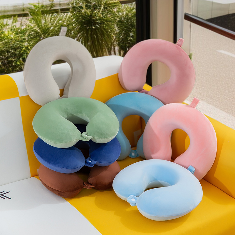 低反発ネックピロー U 字型枕弾性取り外し可能と洗えるネックピロー旅行飛行機