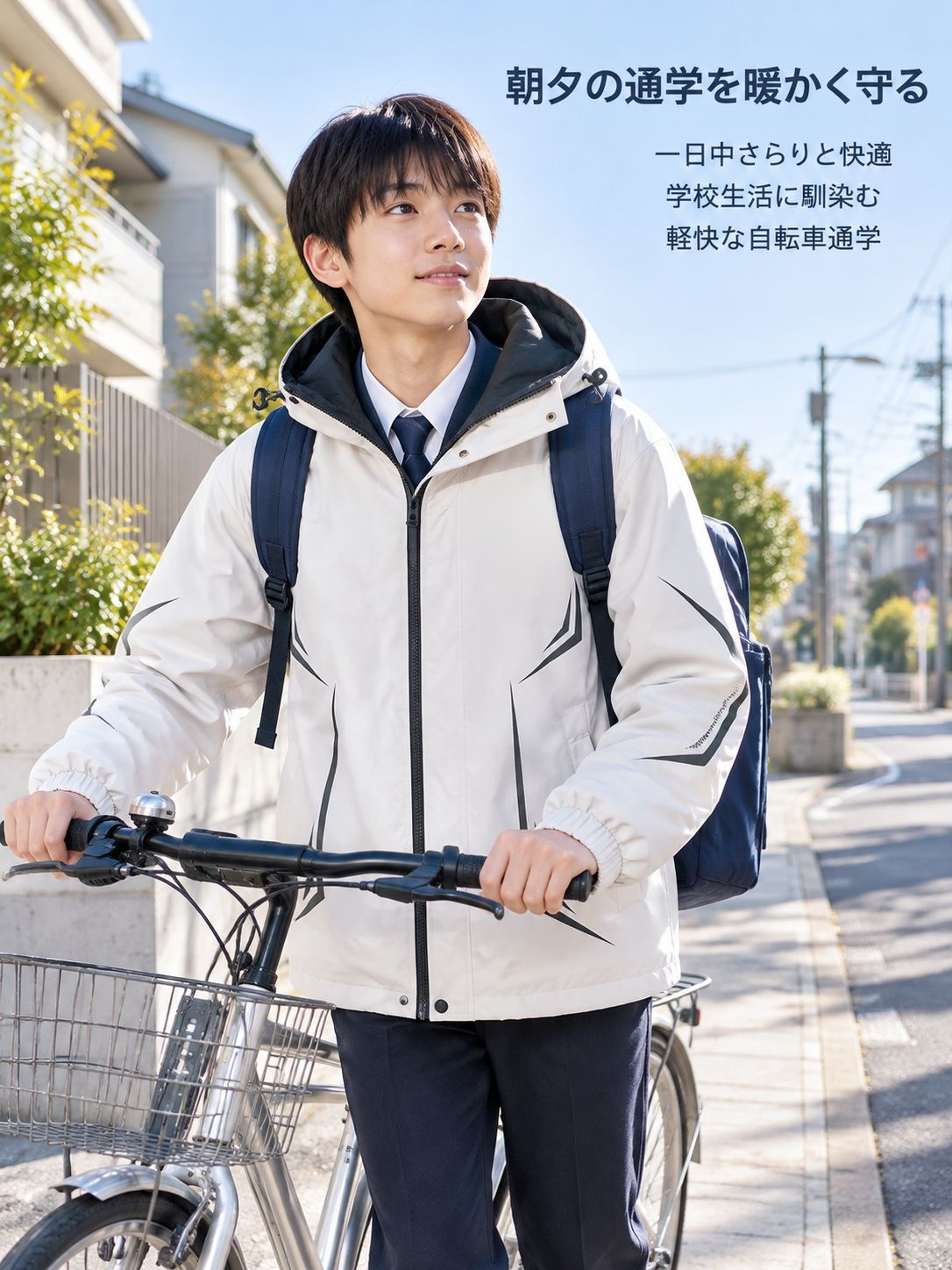 春秋用男の子コート、13〜15歳の中高生向けのおしゃれなジャケット