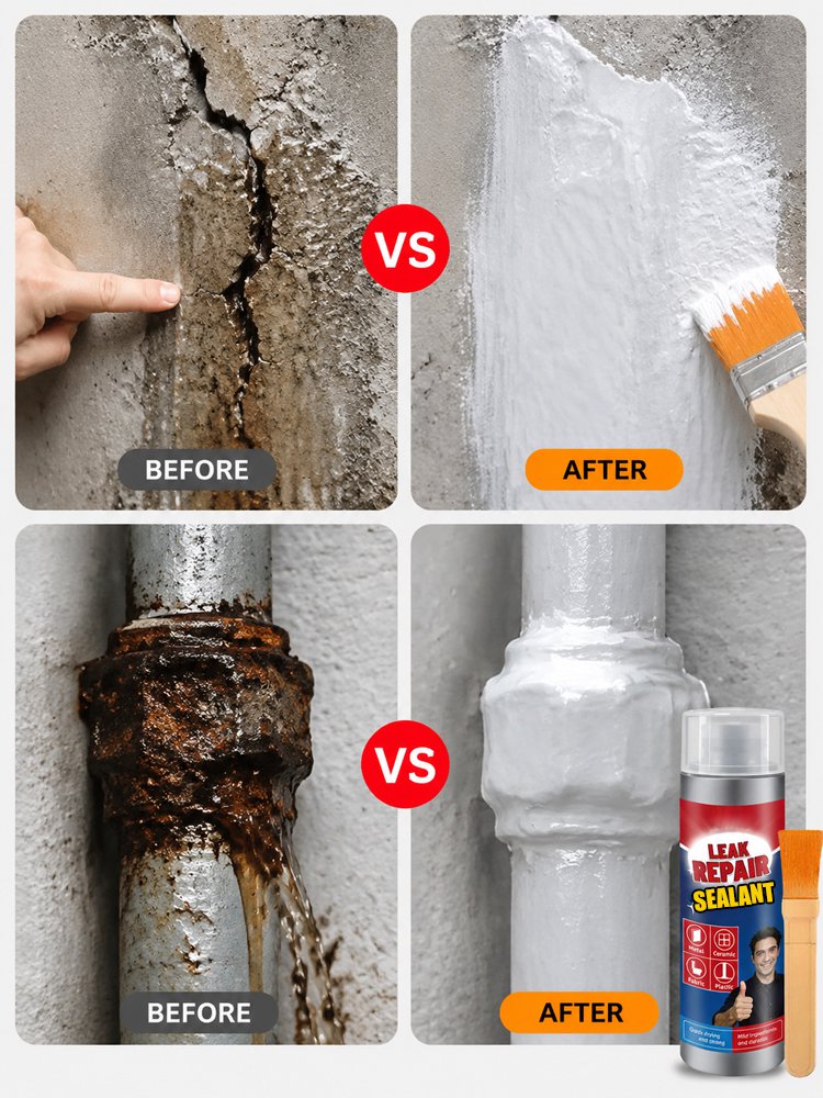Invisible brush-applied leak sealant