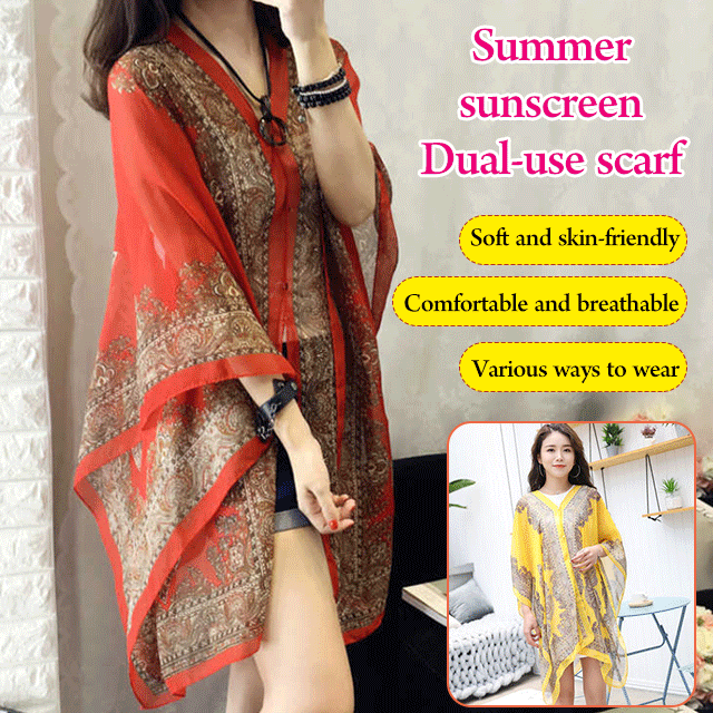 Summer Sunscreen Dual-Use Scarf