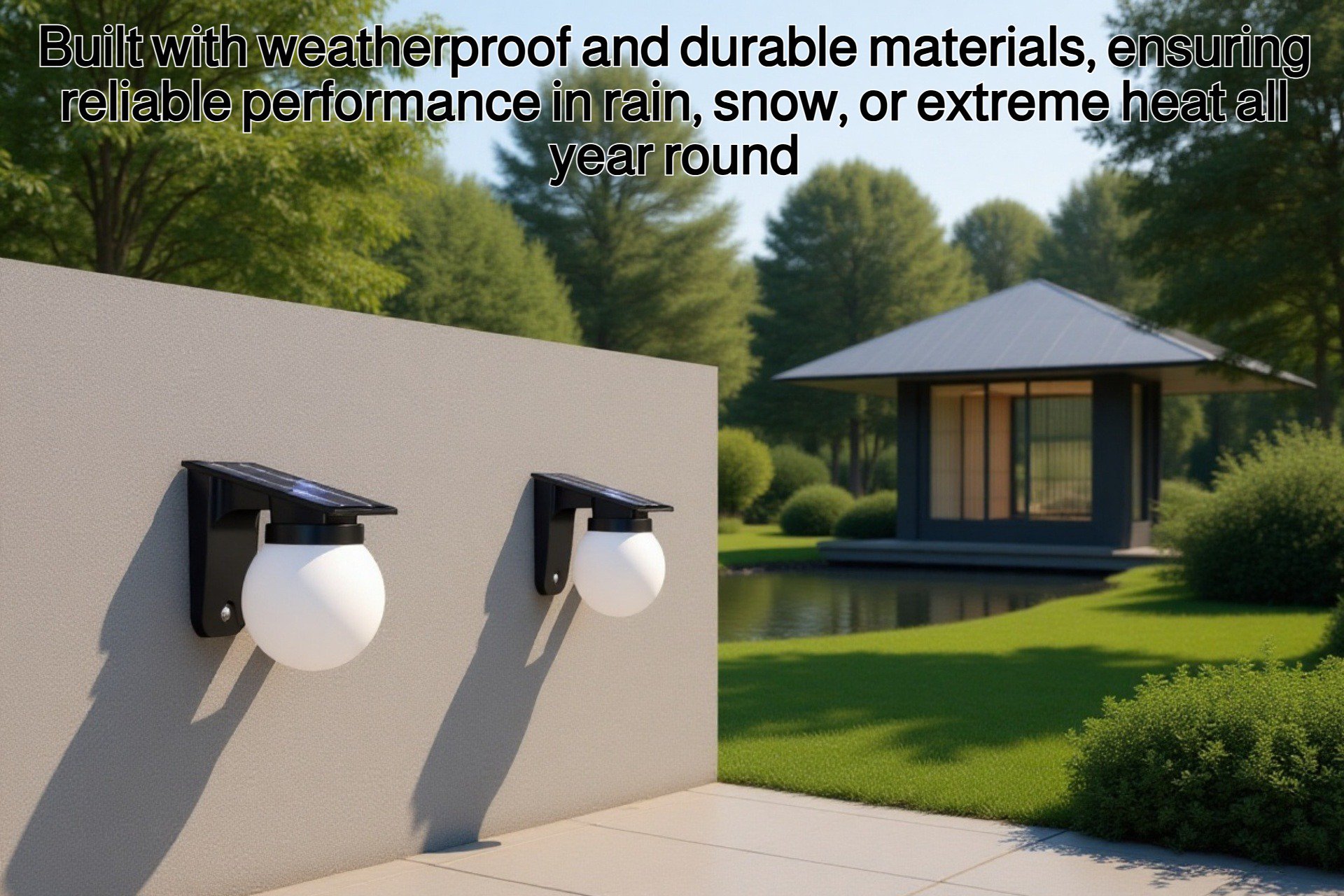 Solar Wall Light installed on exterior wall