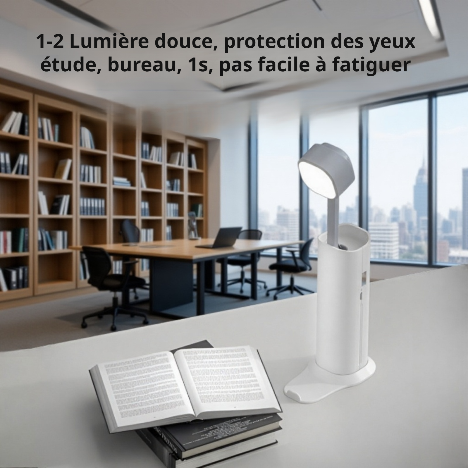 Lampe de bureau réglable pour lecture et étude