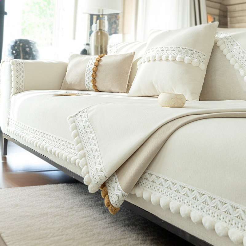 럭셔리 소파 패드 커버 미끄럼 방지 방석 패브릭 백 커버 셰닐 패브릭 소파 방석