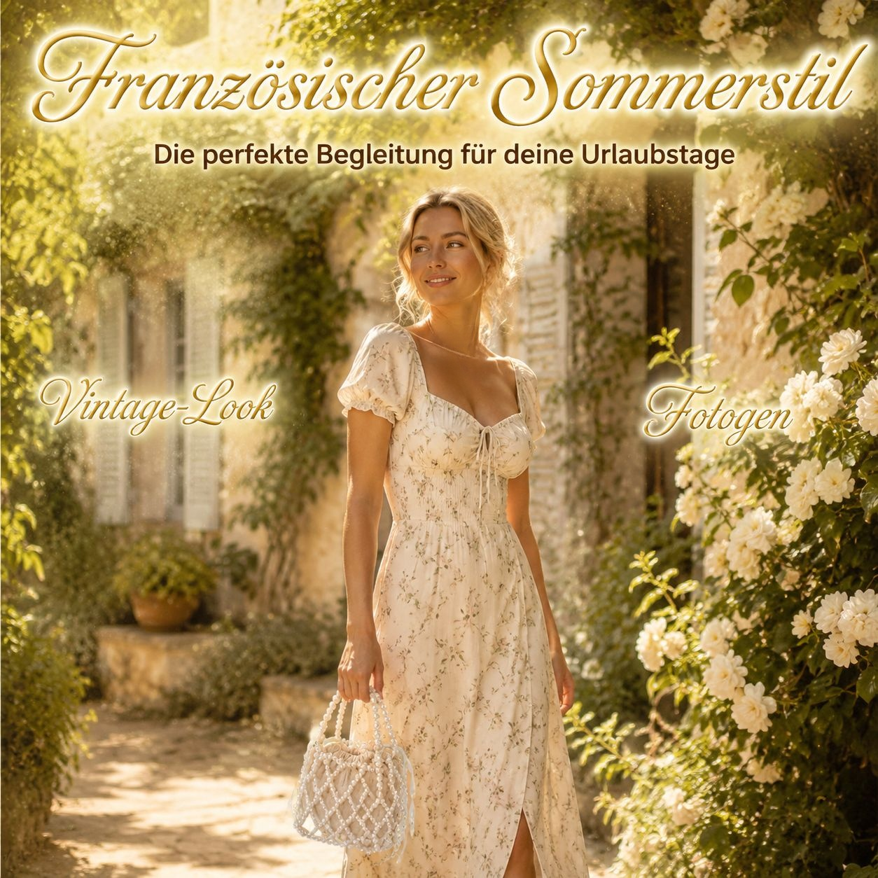 Französische Retro-Perlen geflochtene Tasche, Feenstil-Bucket-Bag, Damen Handtasche
