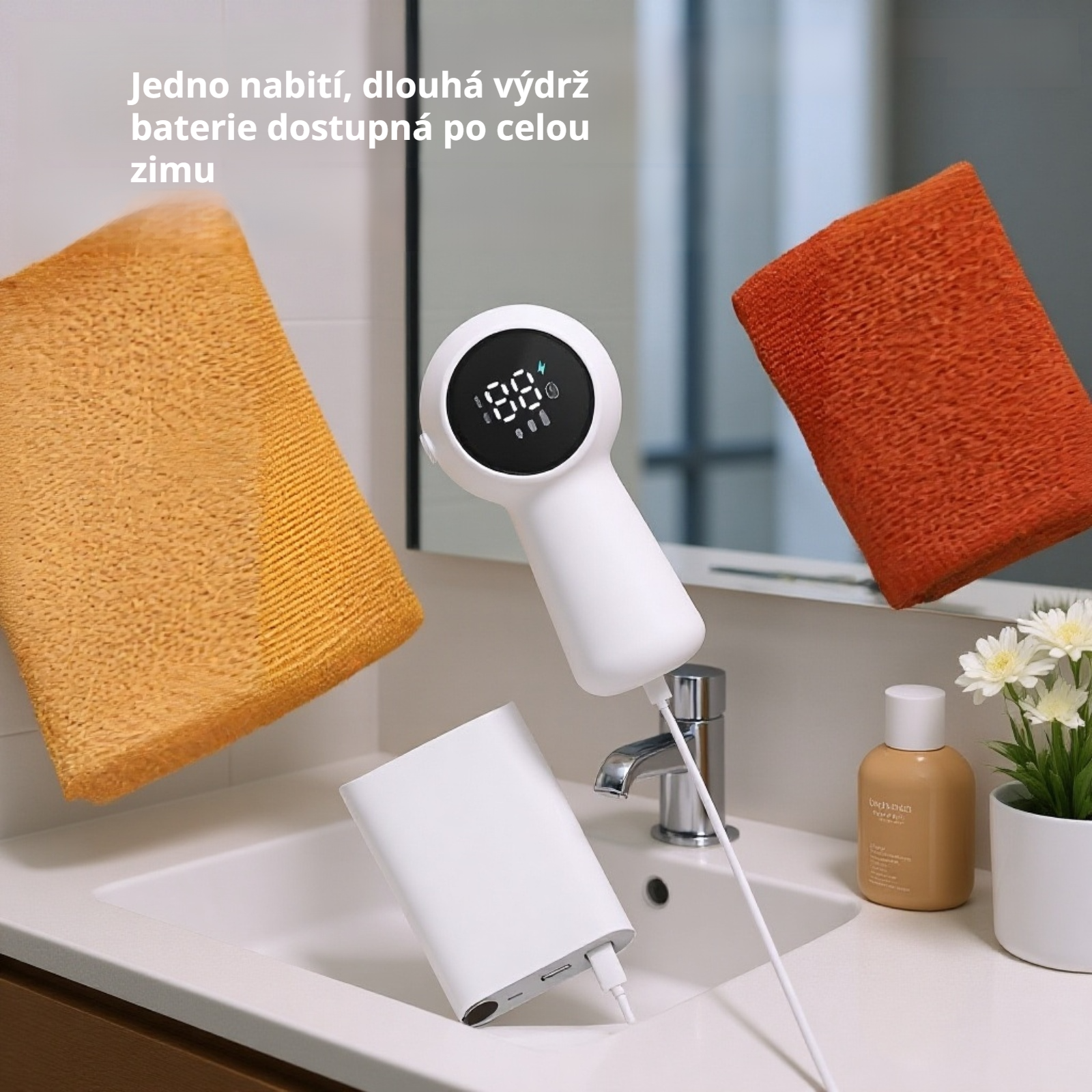 Elektrický odstraňovač žmolků s LED displejem a 6 čepelemi pro silné stříhání