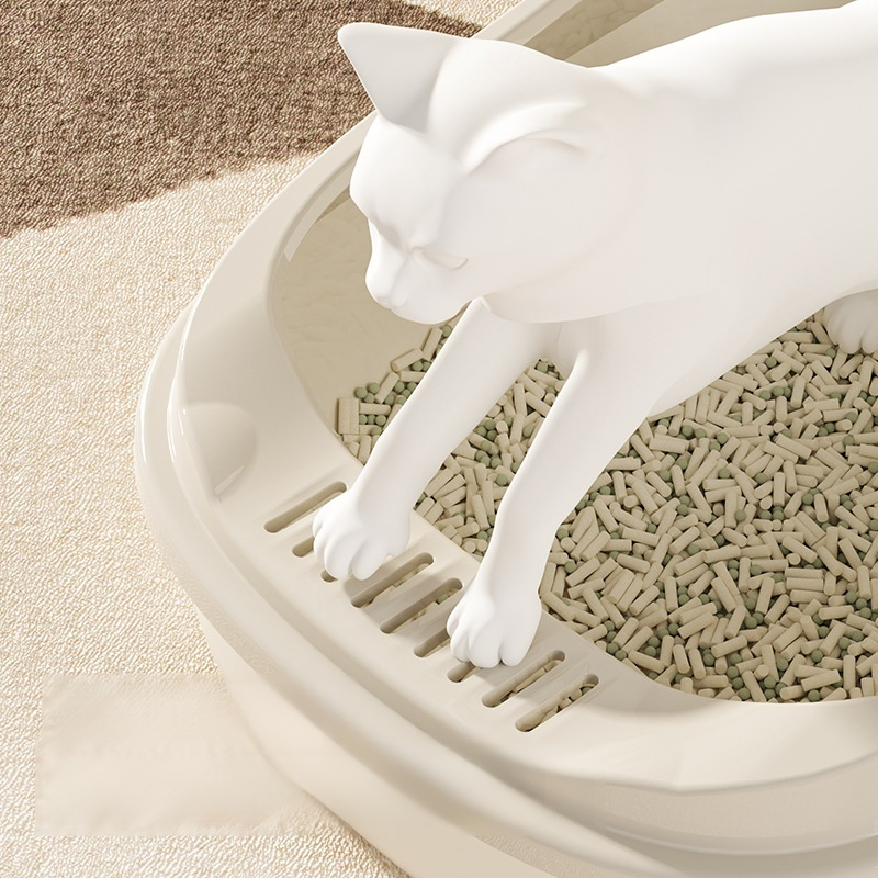 Splashproof Semiclosed Cat Litter Box