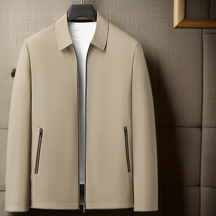 中高年向けビジネスカジュアル春用チャイナカラー男性ジャケット