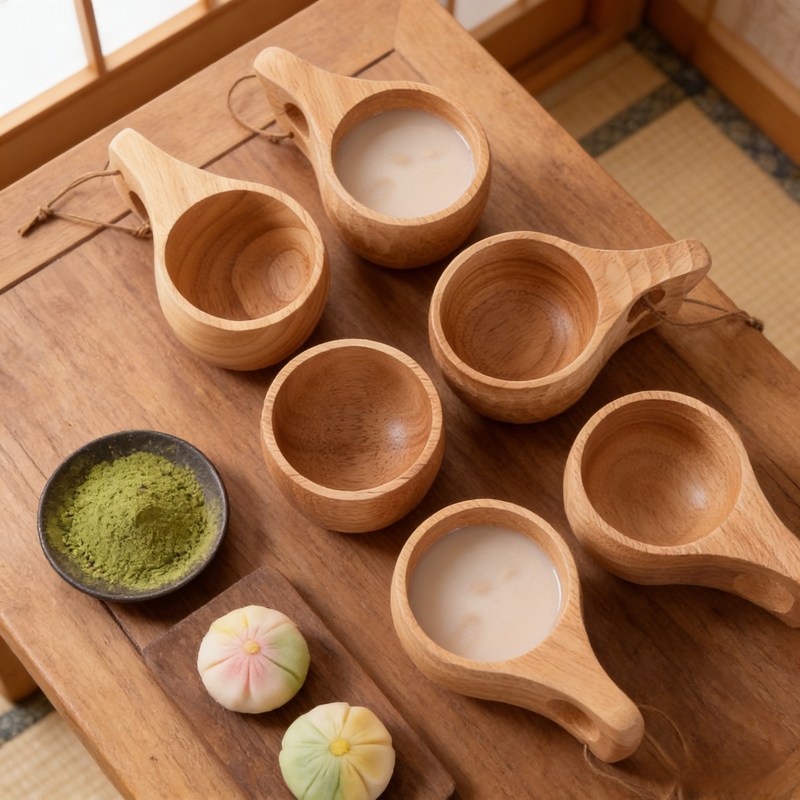 Portable Natural Wooden Water Cup for Coffee and Tea with Custom Logo