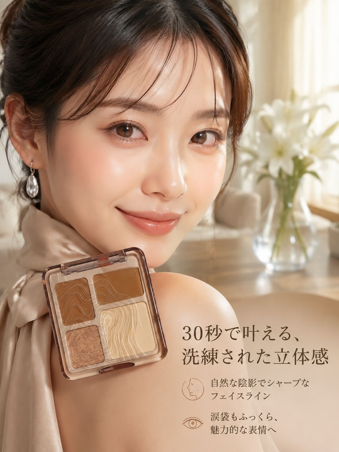 フェイスラインを美しく見せるコントゥアリングメイク