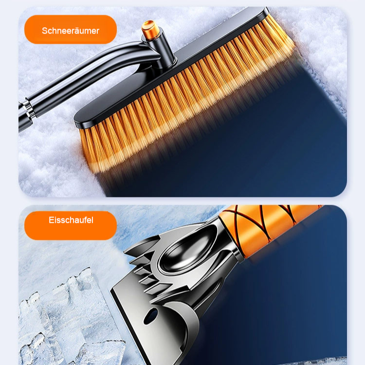Multifunktionale, ausziehbare und drehbare Schneeschaufel
