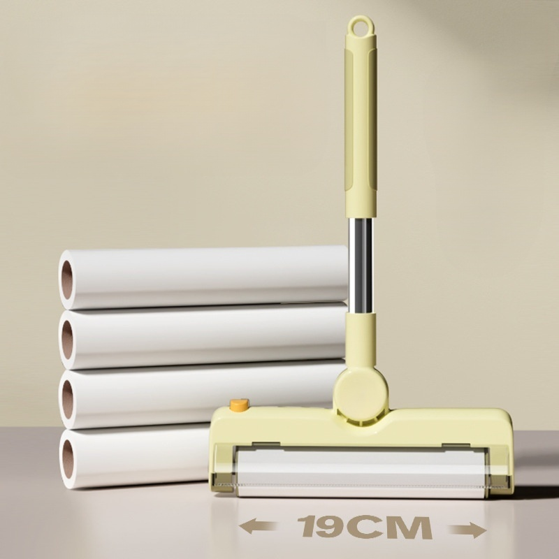 Large Lint Roller with Long Handle for Clothes, Bed, Floor & Hair Removal